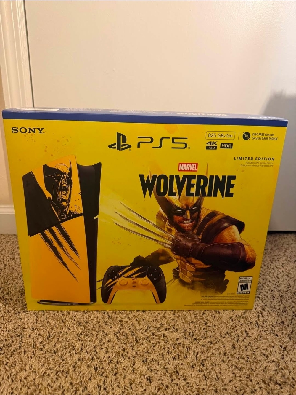 Marvel Wolverine PS5 Limited Edition Console in Yellow and Black